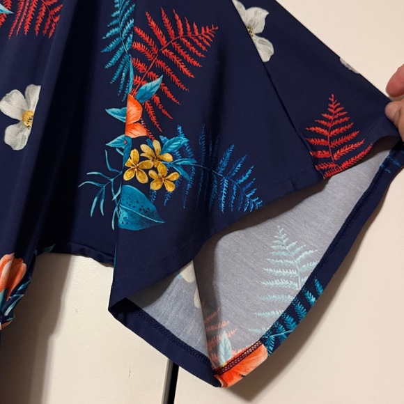 Express Blue Floral Dress - Picture 4 of 5